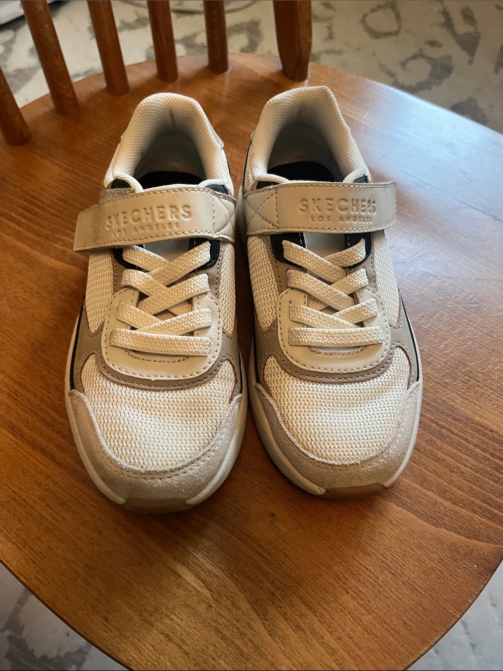 Skechers Kids Tan and Beige Athletic Sneakers